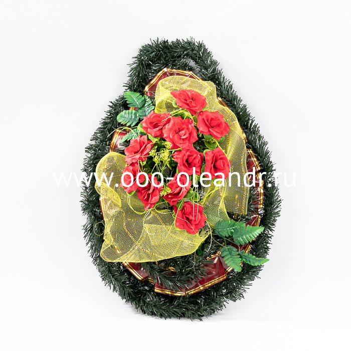 СВ26/1 Венок хвоя искусств.овальный 70см*50см