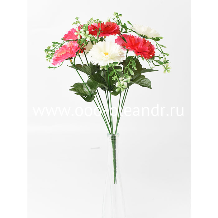 Б4012 Букет гербер двухцветных 9г. h=38см 20шт.