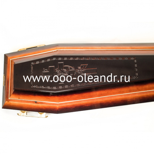 ГР006-4 Гроб деревянный скрипка каскадный 																													