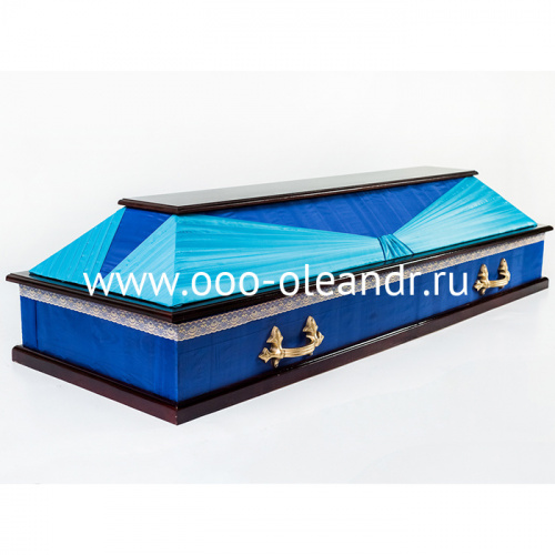 ГР020/С Гроб комб. СИНИЙ (обитый тканью) 